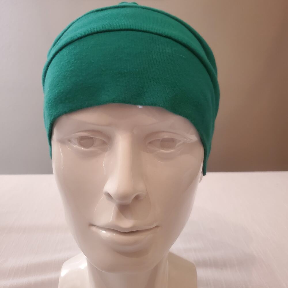 Headcovers Unlimited Womens Green Slouchy Cotton Knit Beanie Hat Chemo Cap Soft